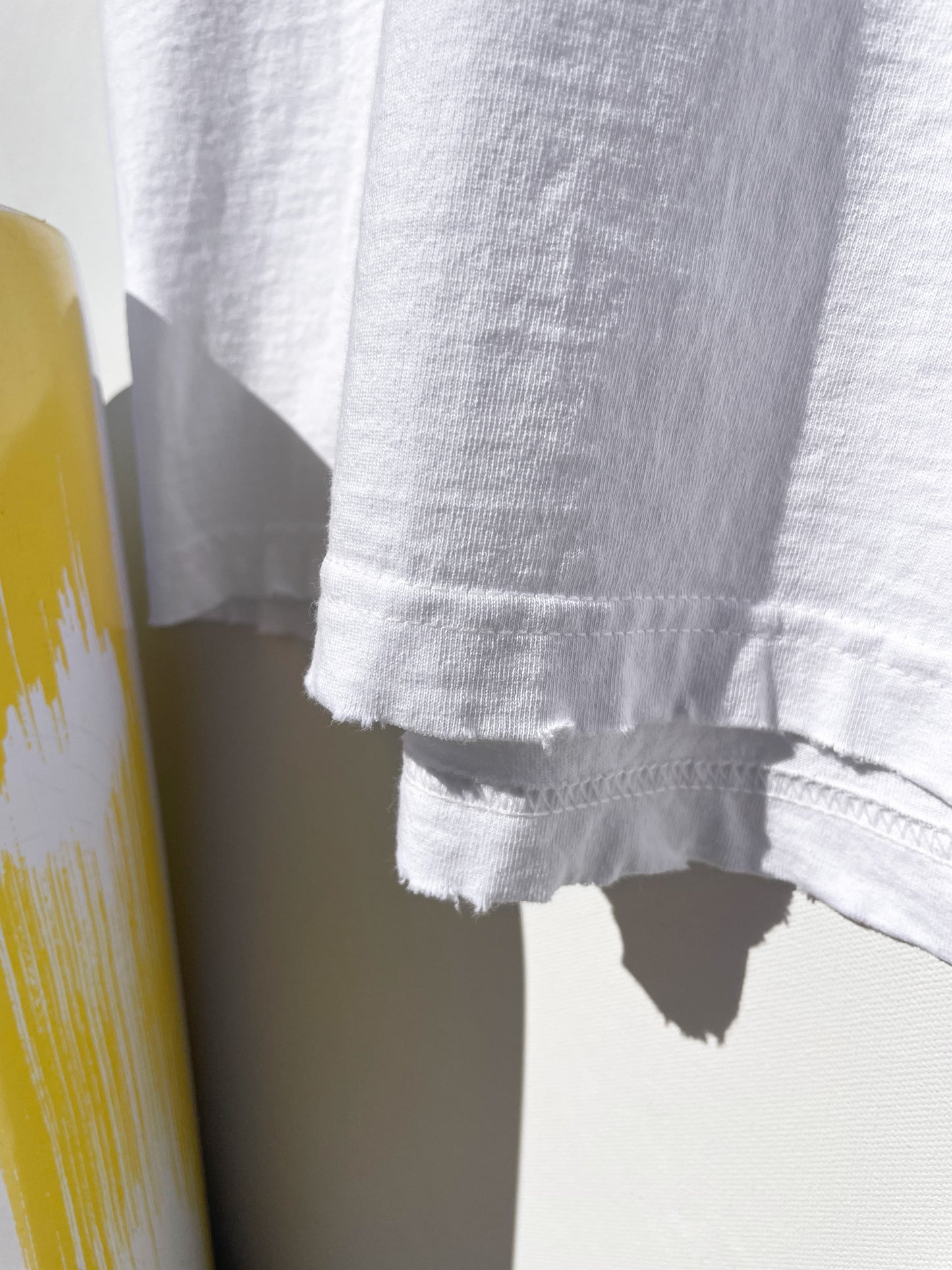 Sixelar hand distressed White t-shirt Blanks for a genuine vintage look