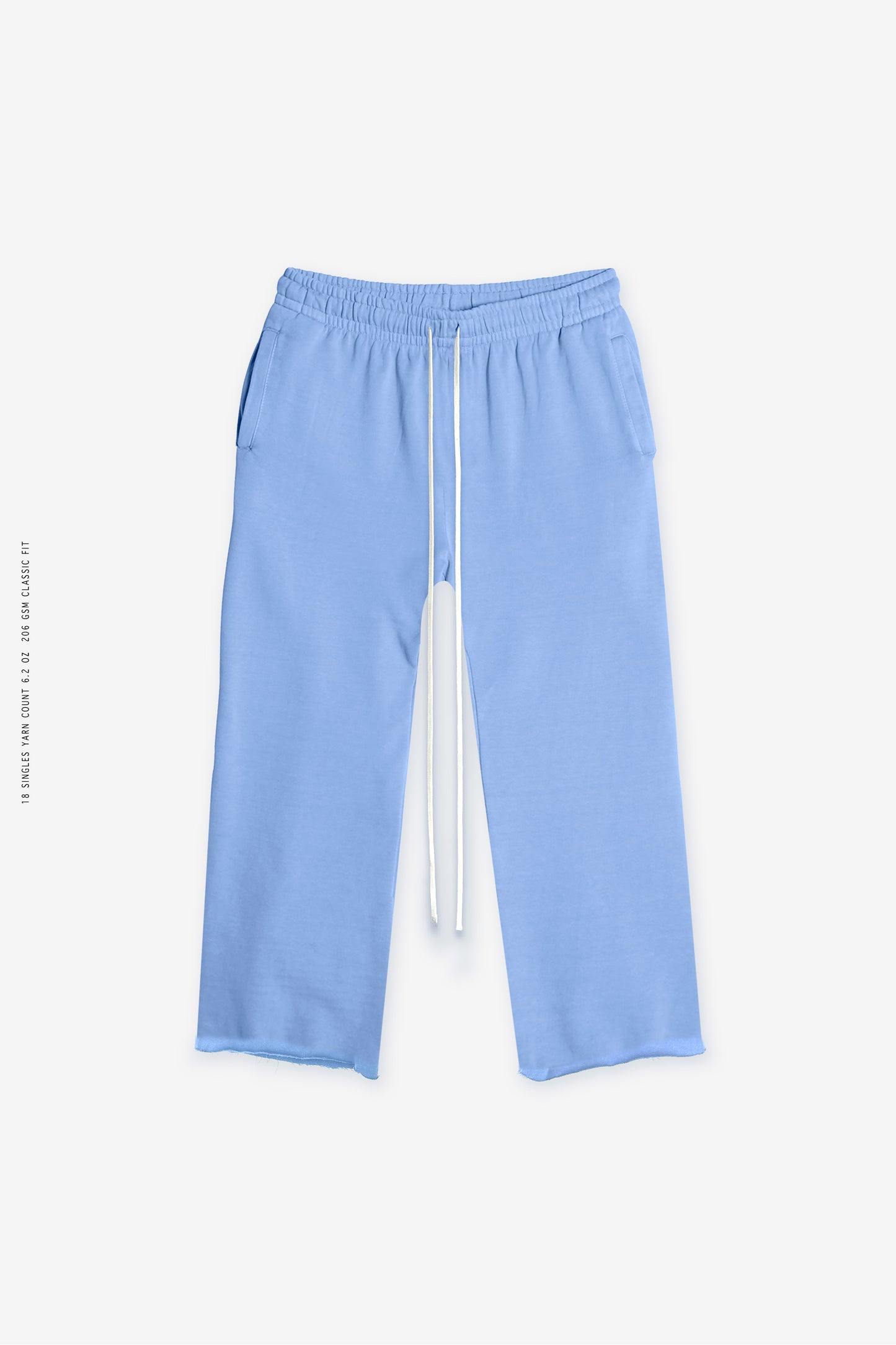 Sixelar Raw edge sweat pants garment dyed