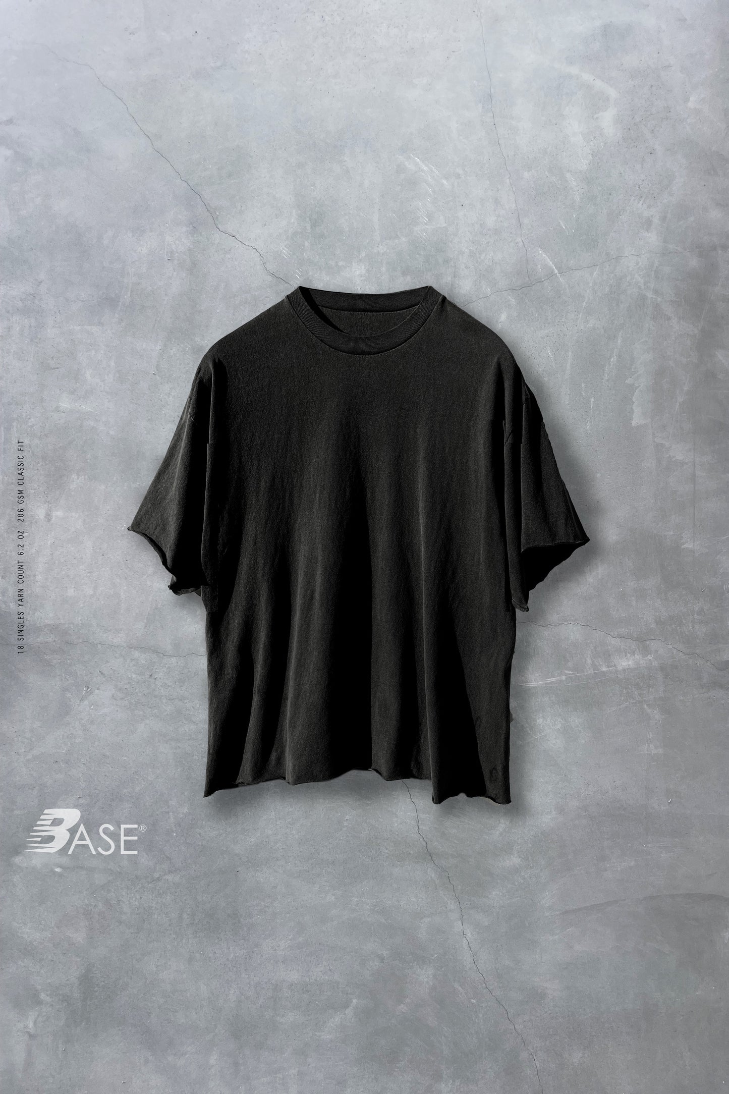 BASE RAW EDGE Black Distressed Blanks
