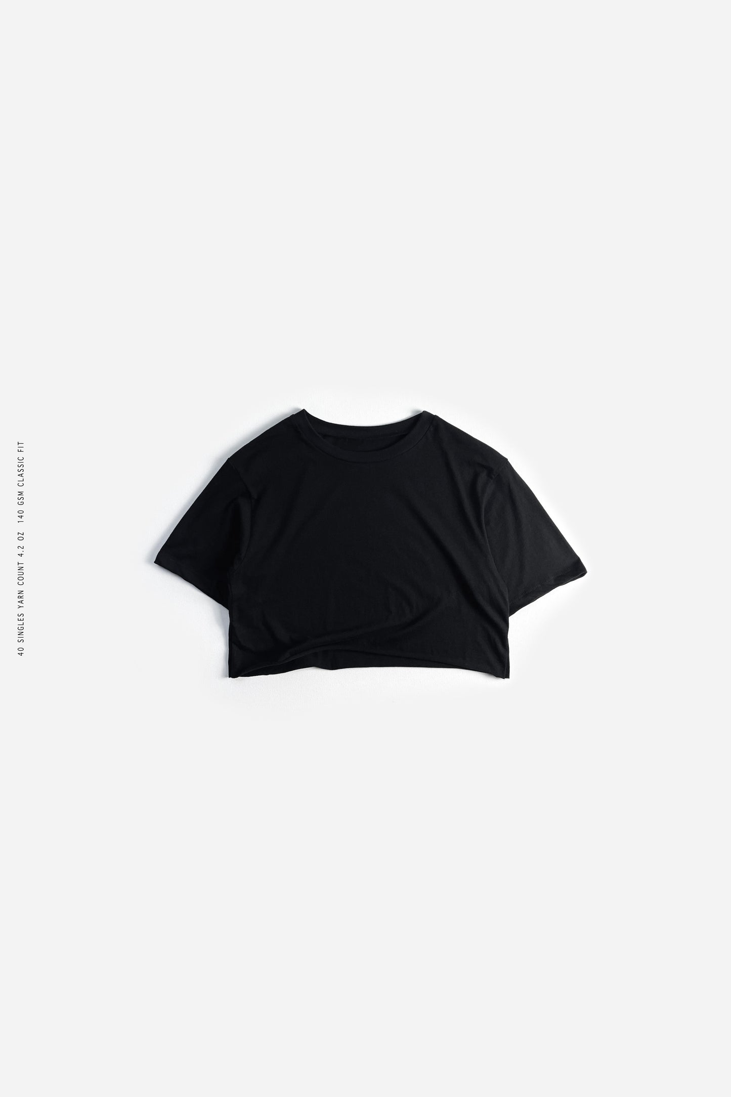 CLEARANCE - LIGHTWEIGHT CROP Black Blank