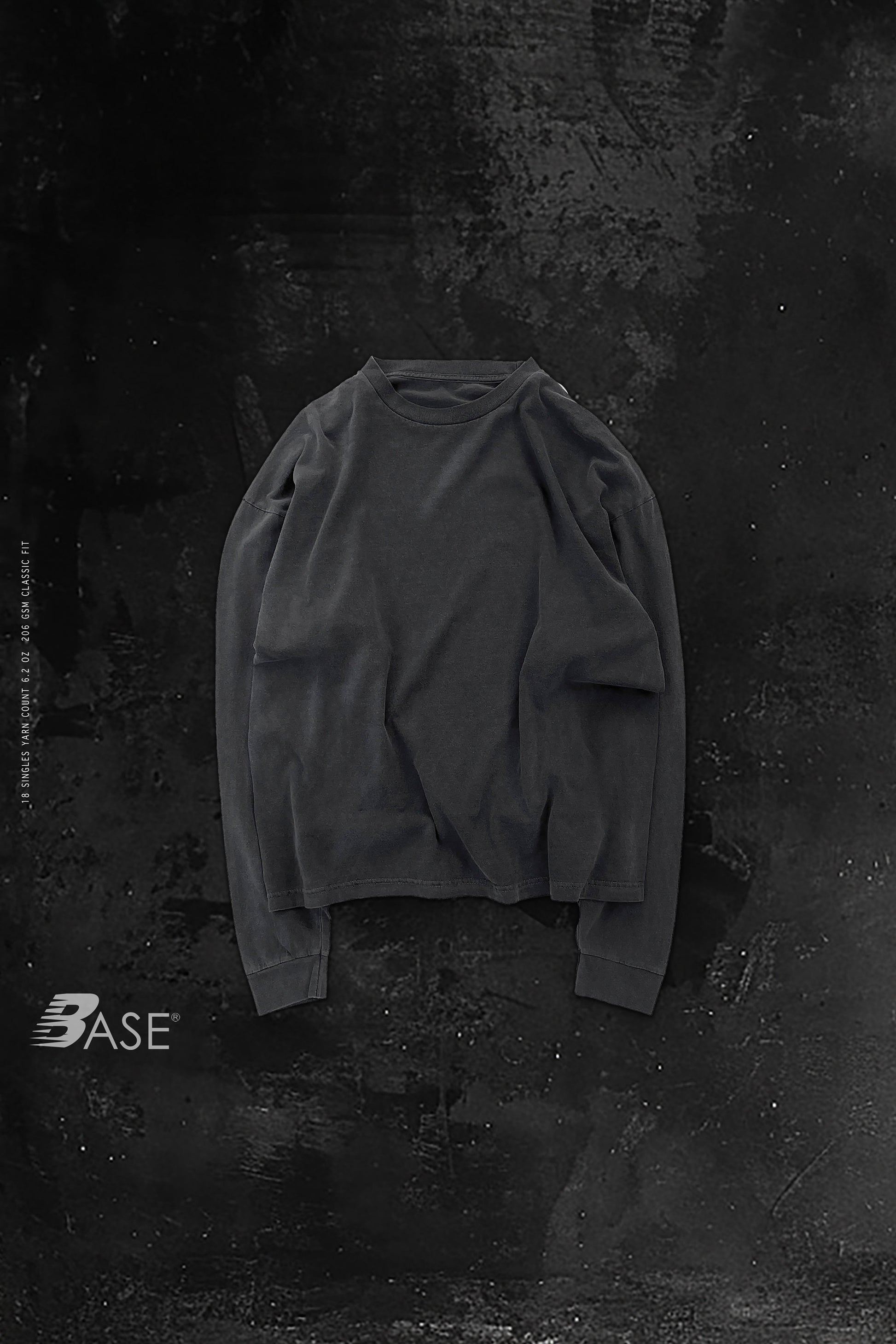 Sixelar Long sleeve Black blank t-shirt. Luxury Blank tees