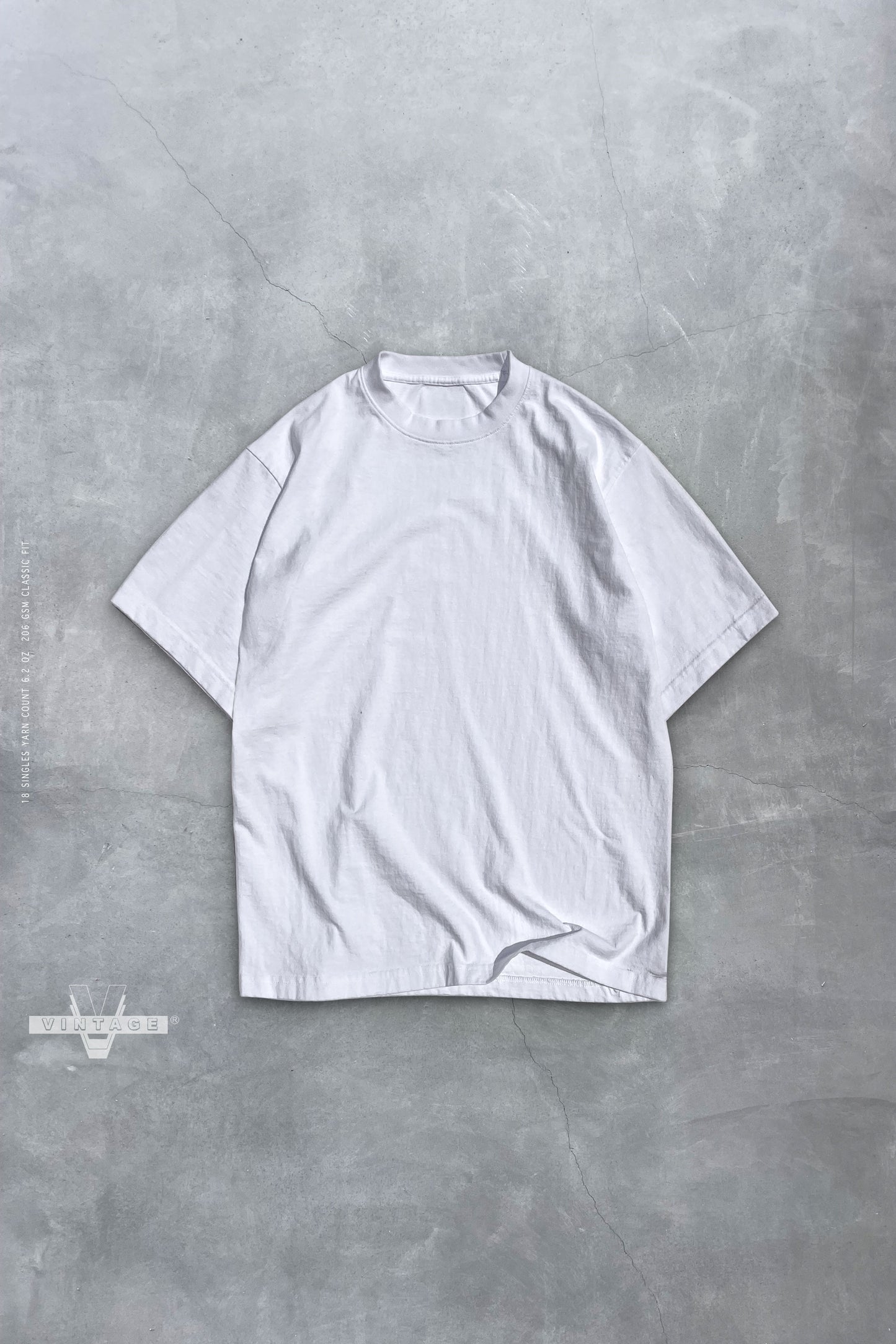 Sixelar Classic Fit Heavy weight oversized blank White tees