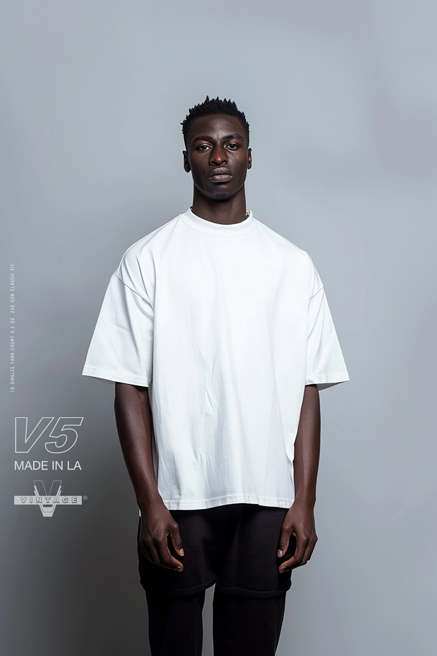 Sixelar Classic Fit Heavy weight oversized blank White tees