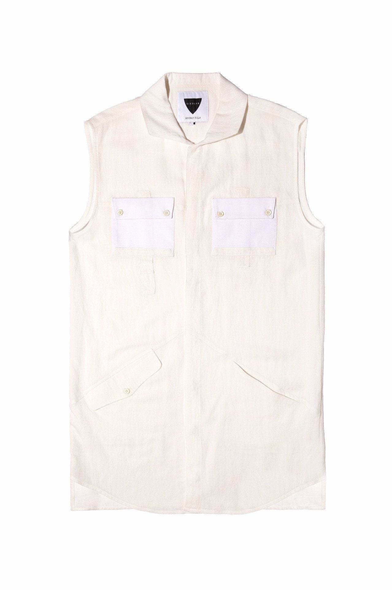LAUREL SLEEVELESS SHIRT - SIXELAR