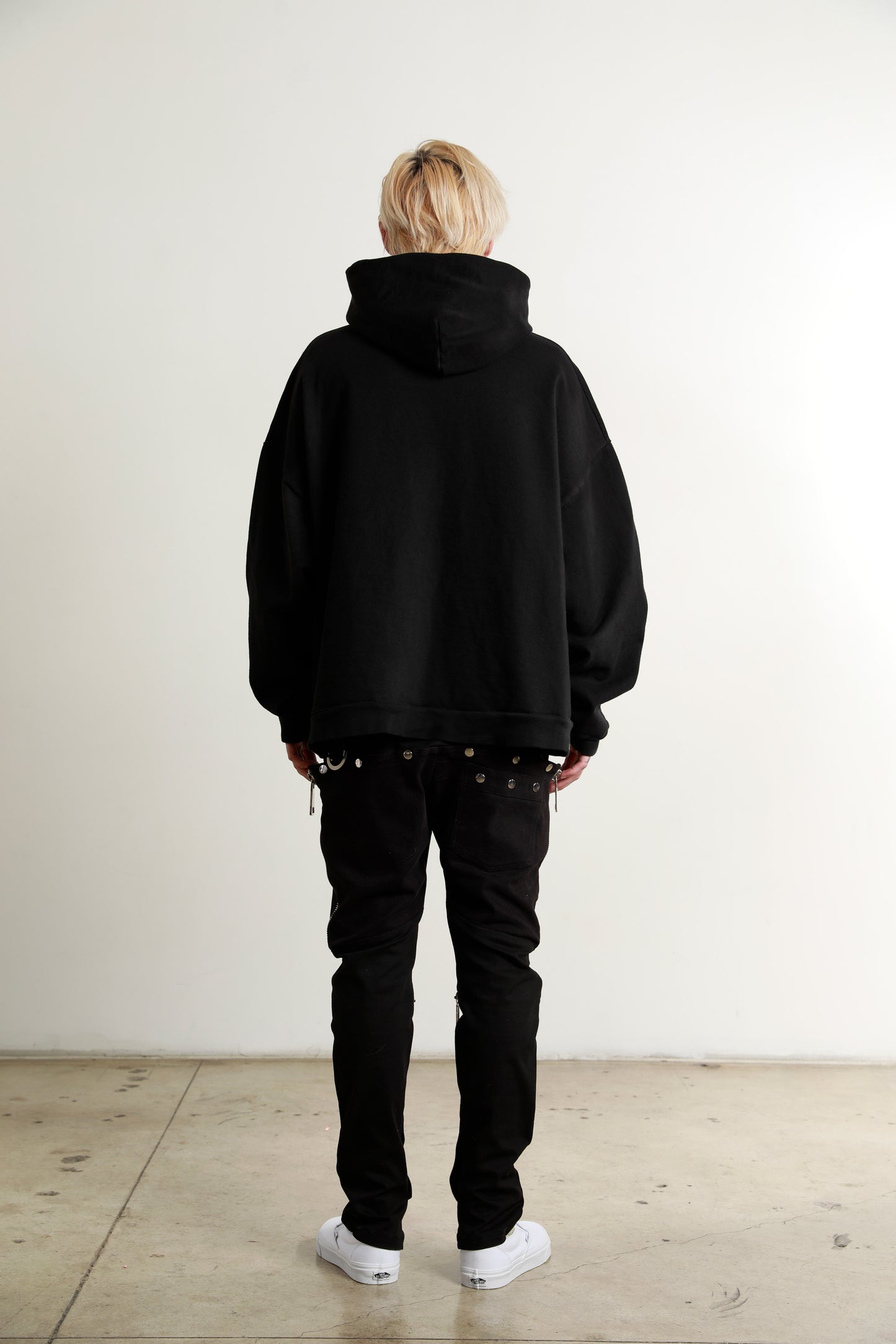 Sixelar MIDNIGHT Heavyweight Blank Hoodie back view