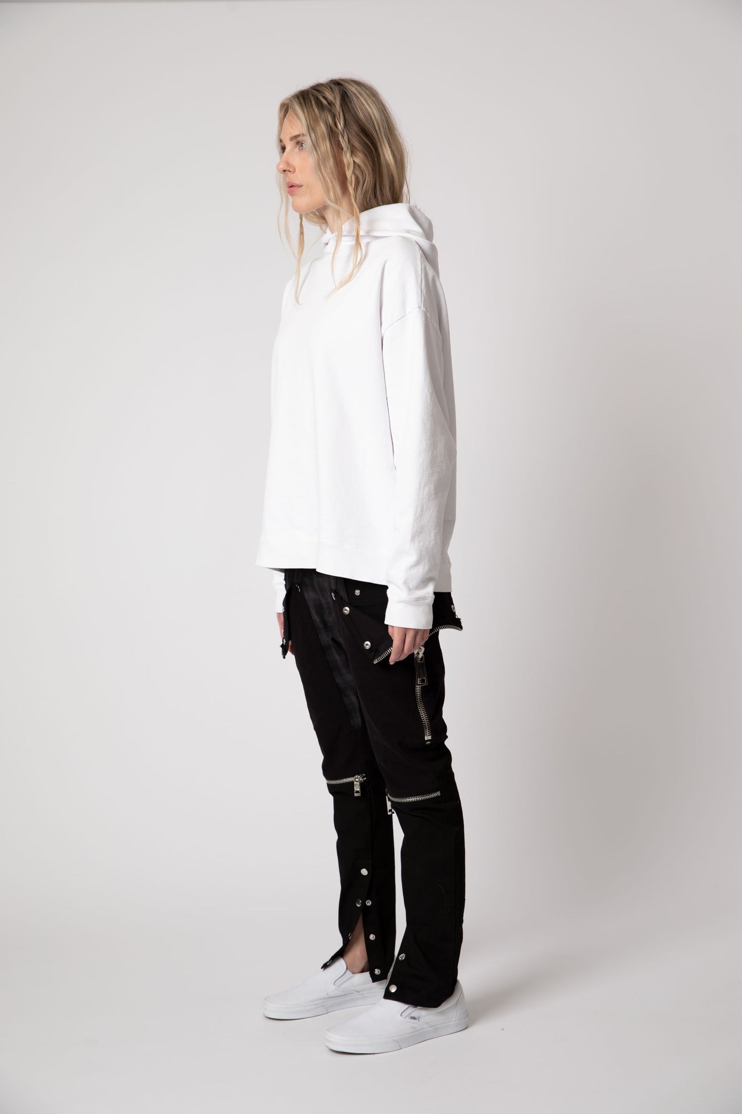 SNOW Heavyweight Blank Hoodie side view