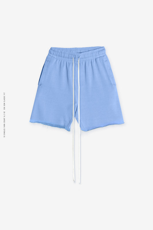 Sixelar Raw edge Blue Heavyweight Sweat pants and Shorts