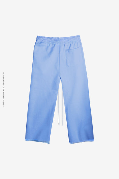 Sixelar Raw edge sweat pants garment dyed