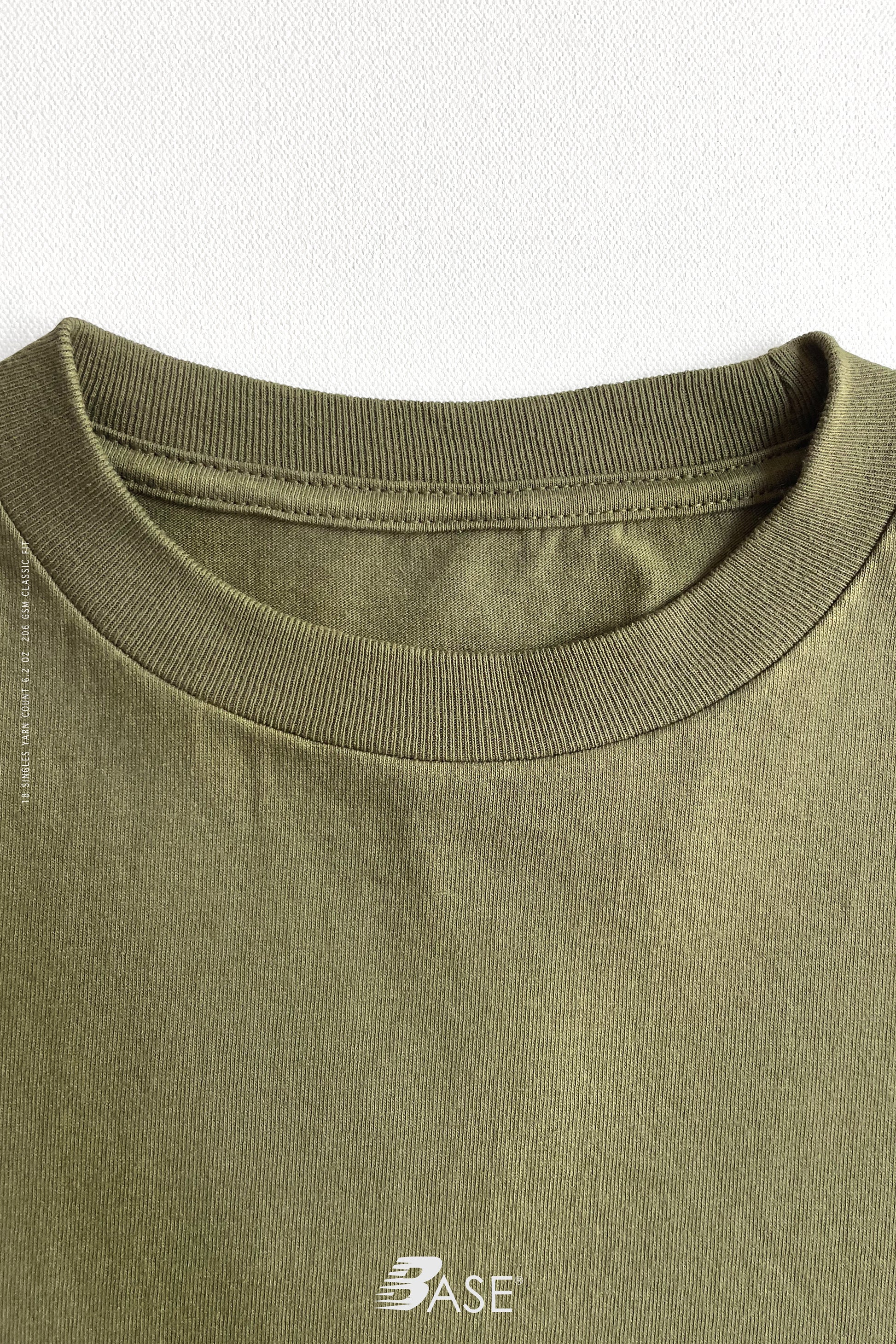Sixelar BASE Olive blank neck rib detail.