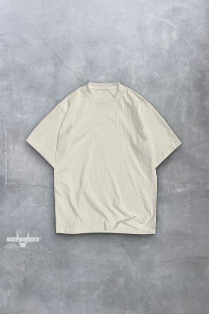 Sixelar Classic Fit Heavy weight oversized blank Vintage Off white tees
