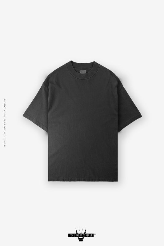 Sixelar Vintage Charcoal t-shirt blank v4.0 front flat
