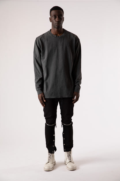 Sixelar Long sleeve Black blank t-shirt. Luxury Blank tees 