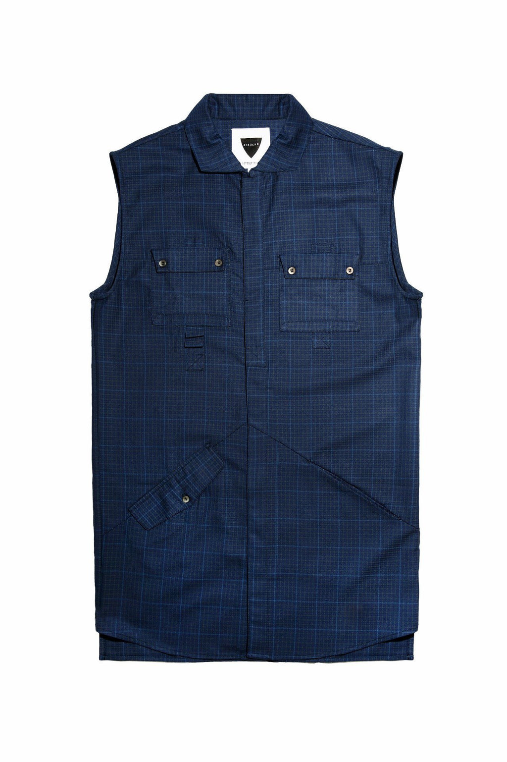 LAUREL PLAID SLEEVELESS SHIRT