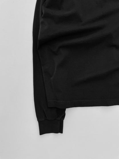 Sixelar Long sleeve Black blank t-shirt. Sleeve detail