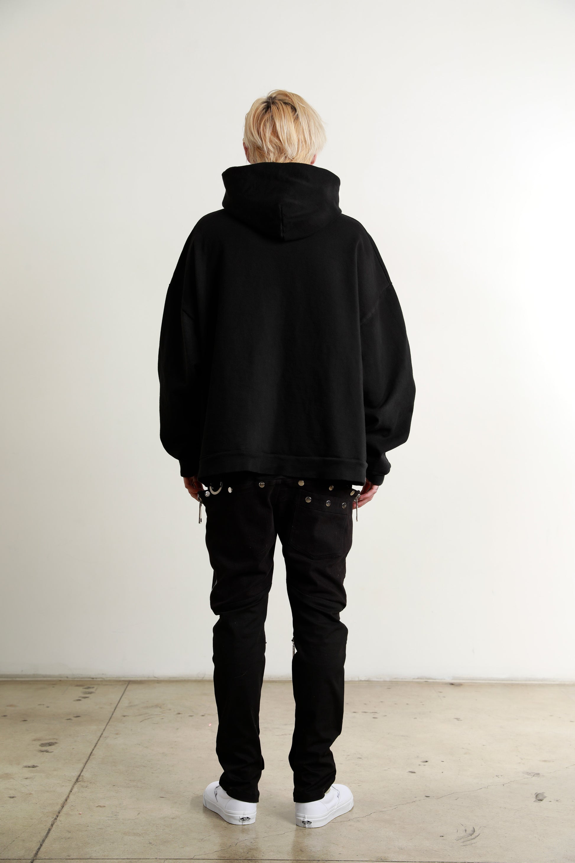 Sixelar MIDNIGHT Heavyweight Blank Hoodie back view