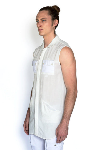 LAUREL SLEEVELESS SHIRT - SIXELAR