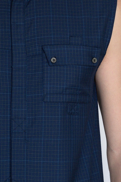 LAUREL PLAID SLEEVELESS SHIRT - SIXELAR