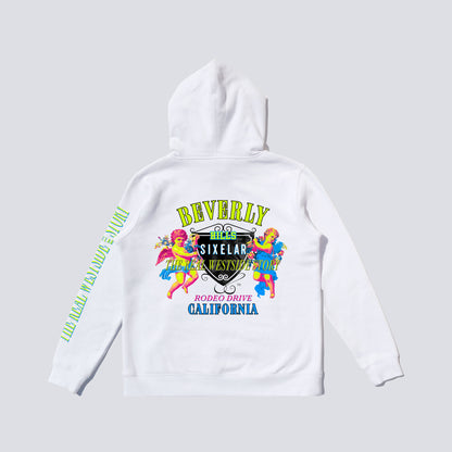 Beverly Hills White Hoodie