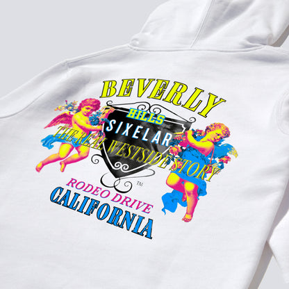 Beverly Hills White Hoodie