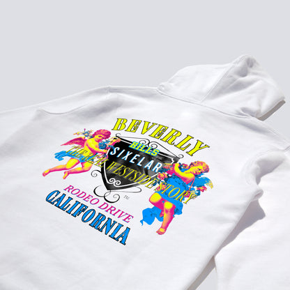 Beverly Hills White Hoodie