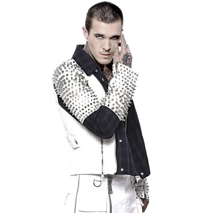 JACKSONVILLE STUDDED BIKER JACKET - SIXELAR