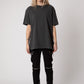 Sixelar WIDE Charcoal Sixelar t-shirt blank front view female model 